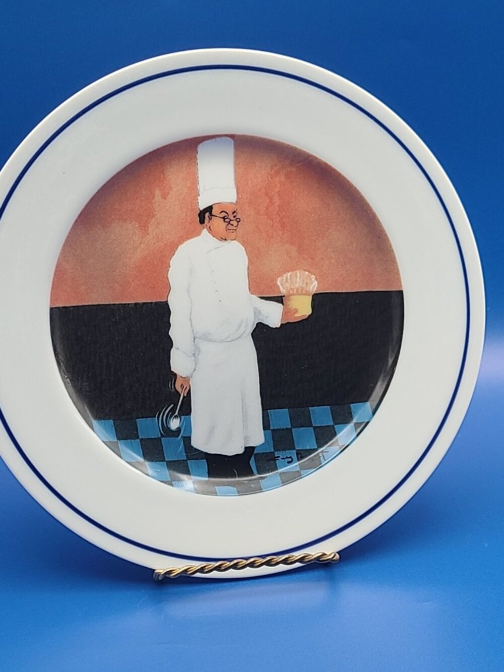 6 Williams Sonoma Guy Buffet Vintage Chef Series Dessert Salad Plates - Picture 4 of 14